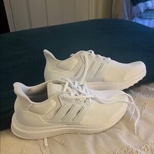 Adidas White Lace-Up Sneakers